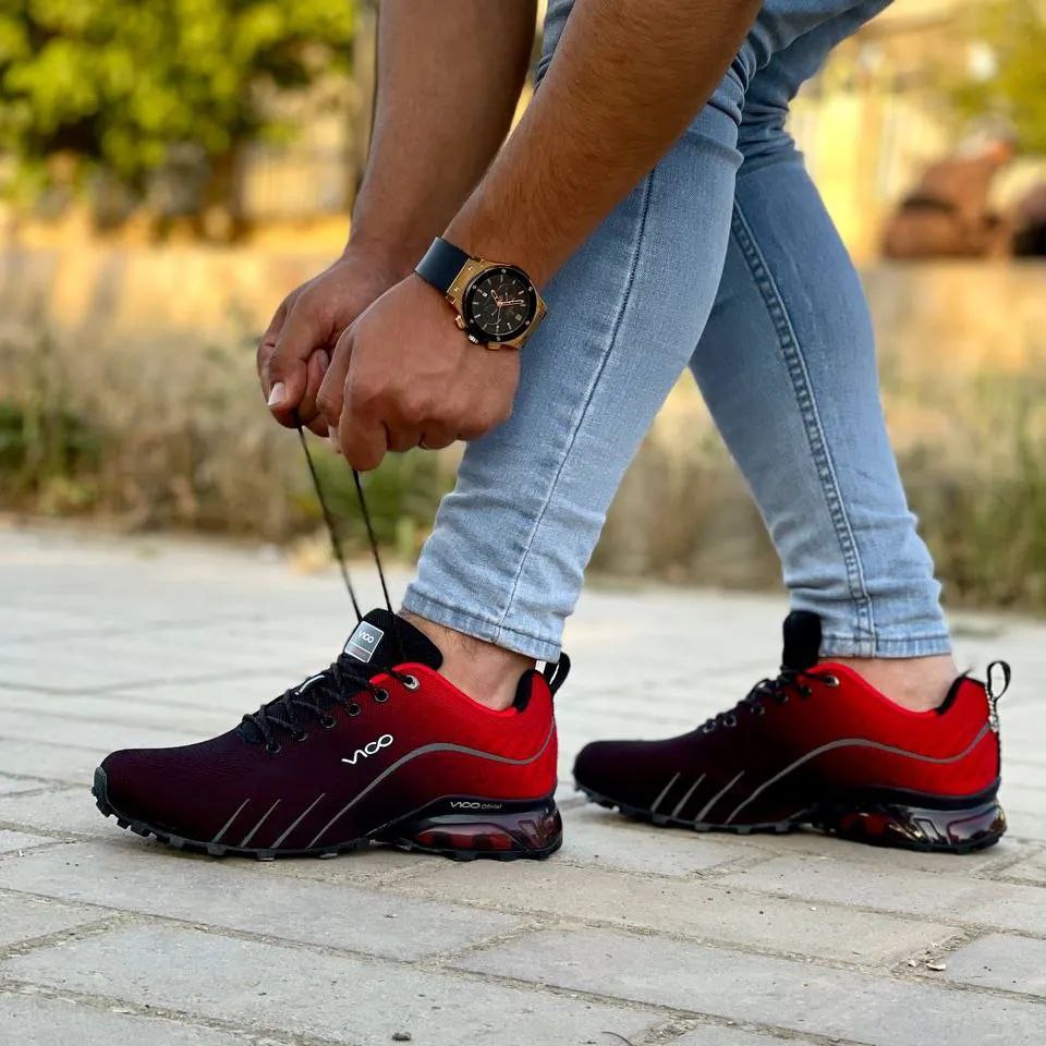 کتونی ویکو زیره کپسولی مشکی قرمز